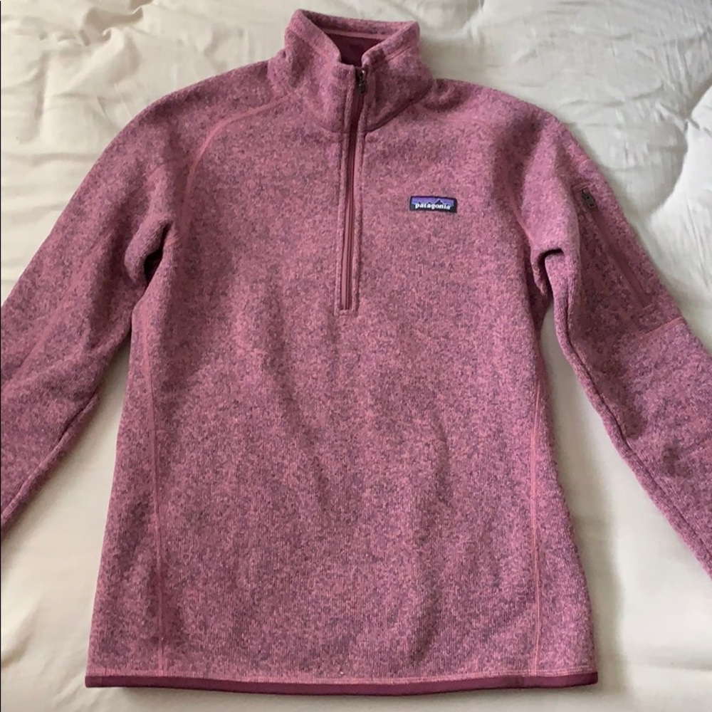 Patagonia Better Sweater Quarter Zip in Blush Pink